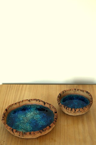 Ceramics - Ceramics by Raquel, Bowls with molten glass