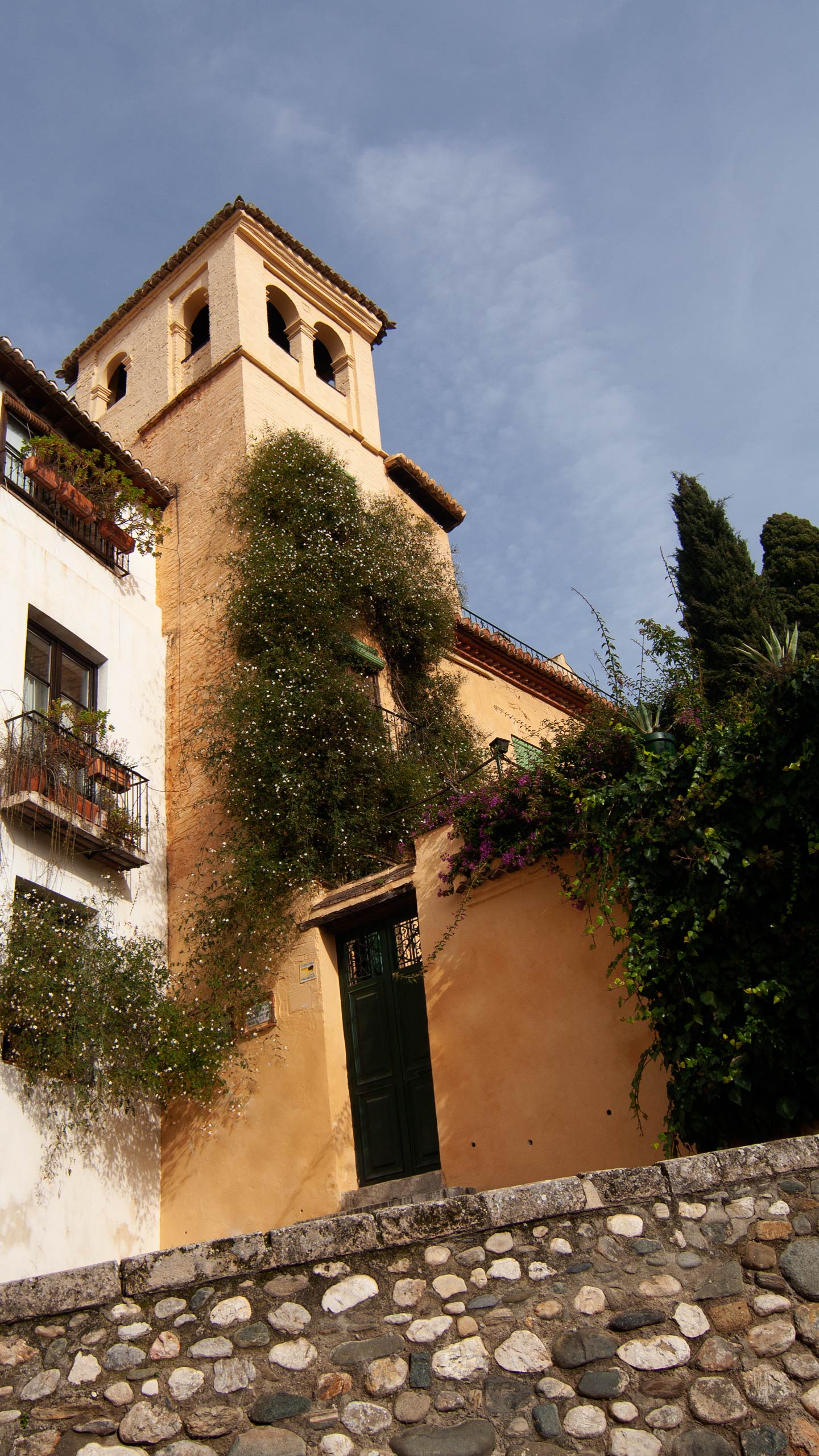 Restoration - Carmen de los Cipreses, Ochre lime wash