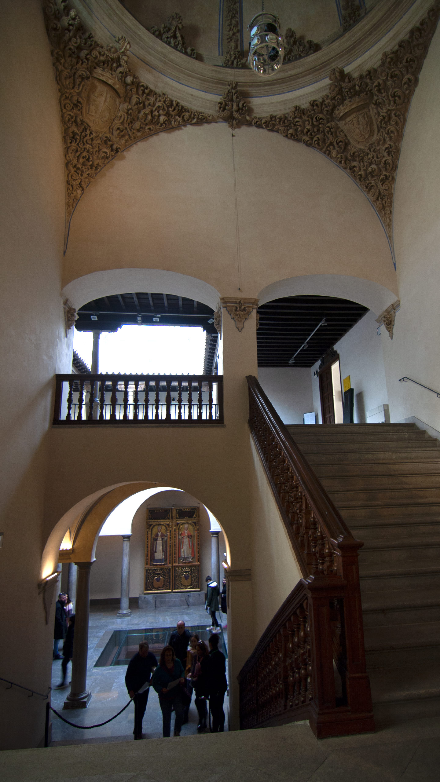 Restoration - Madrasah Palace, Stairway, arches and patio 